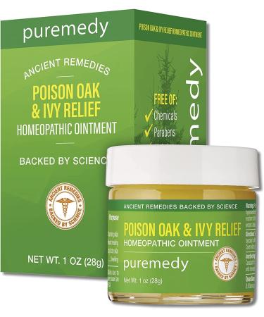 Puremedy Poison Oak & Ivy Relief Treatment - Homeopathic Salve Remedy for Temporary Relief of Skin Itching and Irritation (1oz)