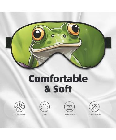 Cartoon Frog Sleep Mask - Adjustable Breathable Eye Mask for Comfortable Sleep | International Shipping Available - Buy Online on GoSupps.com