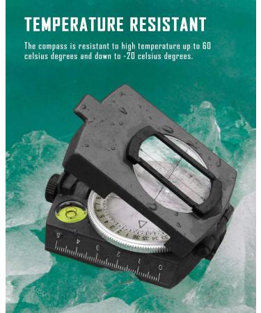 Eyeskey Multifunctional Tactical Survival Military Compass with Lanyard & Pouch | Waterproof & Impact Resistant | Lensatic Sighting Compass for Hiking EK1001 black compass - Buy Online on GoSupps.com