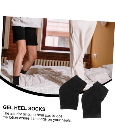 Beavorty 2 Pairs Gel Heel Socks Cracked feet Socks Night Socks for Cracked Heels Gel moisturising Socks Skin Moisturizing Socks Rough Skin Socks Men and Women Cotton Open Toe Socks to Sleep - Buy Online on GoSupps.com