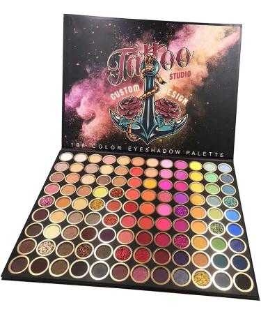shamjina 108 Colors Eyeshadow palette Eye Shadow Makeup Pallet Powder Sweatproof Glitter for Stage Performance Beginners Professionals Party - Buy Online on GoSupps.com
