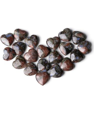XIANNVXI 10 PC Labradorite Heart Stones Set | Healing Crystal Gemstones | Polished Natural Lucky Stones for Love - Buy Online on GoSupps.com