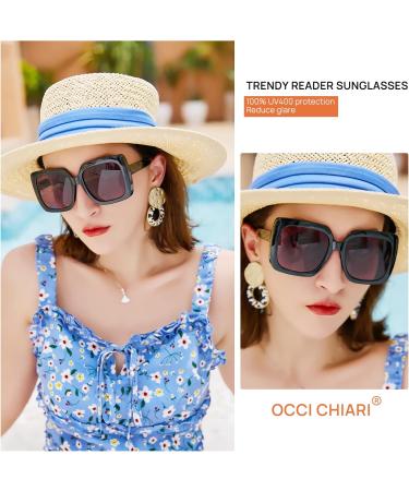 OCCI CHIARI Oversized Reader Sunglasses for Women - Black Reading Glasses 1.0 to 3.5 - Stylish & Comfortable - Shop Internationally - Buy Online on GoSupps.com