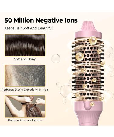 Thermal Brush 1.5 in Volumizing Brush Curling Iron Heated Curling Brush Ceramic Tourmaline Ionic Curling Comb Dual Voltage Travel Curling Iron with Brush LCD Display 10 Temperatures Heated Round Brush Pink - Buy Online on GoSupps.com