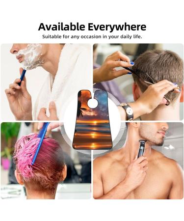 Sunset Beach Print Beard Bib Apron | Best Beard Hair Catcher for Men | Beard Cape Cloth for Shaving & Trimming - Buy Online on GoSupps.com