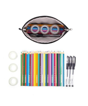 WANDF Pure Black Mini Makeup Bag Organizer - Water Resistant Cosmetic Pouch for Women, Ideal Girls Gift - Buy Online on GoSupps.com