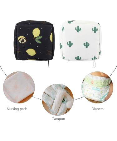 EXCEART 2pcs Menstrual Pad Storage Bag & Tampon Holder - Zipper Nursing Pillow for Sanitary Napkins - Buy Online on GoSupps.com