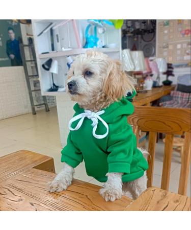 Kapuzen Pet Clothing - Cute Warm Dog Sweater & Hoodie for Small Dogs | Fleece & Cotton Jacket - XS/S/M - Green - Buy Online on GoSupps.com