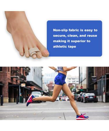 Winiyou Fabric Toe Wraps - 8 Pack Toe Splints for Broken, Hammer, Crooked, Curled Toe - Toe Separators Bandages for Straightening Small & Bent Toes - Men & Women - Buy Online on GoSupps.com