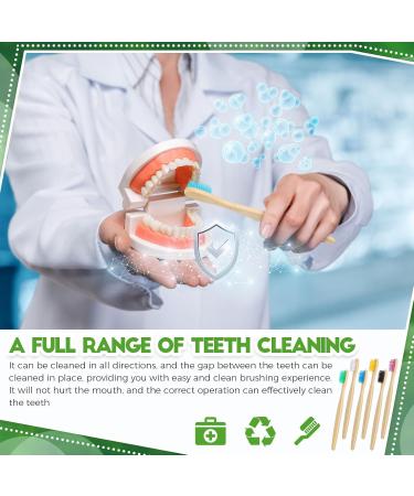Buy Hestya 6 Set Bamboo Toothbrushes & Mini Toothpaste - Eco-Friendly Travel Essentials Individually Wrapped Multi-Colored 7 Inch - Buy Online on GoSupps.com