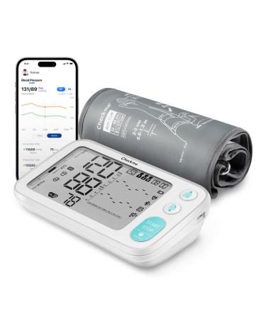 Checkme Blood Pressure Monitors for Home Use Automatic Digital BP Machine with Bluetooth Dual Display with 7 Days Trends XL Size Cuff 8.7-17.7 2 * 250 Storage Dual Power Supply Voice Broadcast