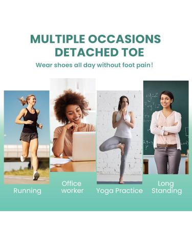 Welnove Upgraded Gel Toe Separators - 8-Pack Aloe Vera Silicone Spacers for Overlapping Toes & Bunion Relief - Multi-Size Clear for Men & Women - Buy Online on GoSupps.com