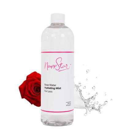 Nappstar Rose Water Hydrating Mist Moisturizing Spray for Dreadlocks Loc Care with Aloe Vera 16 Fl Oz 16 Fl Oz (Pack of 1)