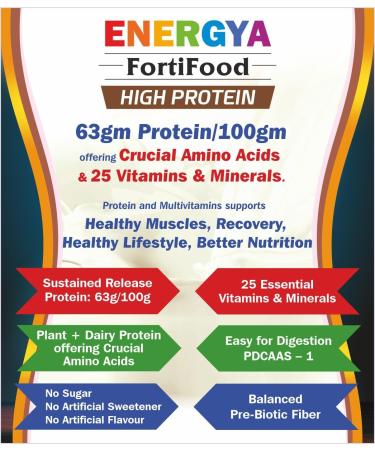 FORTIFOOD High Protein Powder 63g Taste Best Whey & Plant Protein + Prebiotic Fiber 24 Vitamins Minerals for Muscle Metabolic & Women Health Recovery Immunity - Buy Online on GoSupps.com