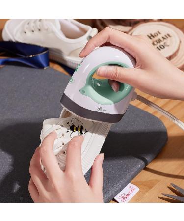 PowerPress Mini Heat Press Machine for T-Shirts, Shoes & Hats - Portable & Easy to Use - Ideal for Small Vinyl Projects - Mint Green - Buy Online on GoSupps.com