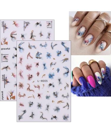 jmeowio JMEOWIO 10 Sheets Marble French Tip Nail Art Stickers Decals Self-Adhesive Leaves Nail Supplies Nail Art Design Decoration Accessories - Buy Online on GoSupps.com