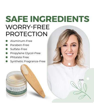 Natural Probiotic Deodorant | Unscented for Men & Women | Aluminum-Free & Paraben-Free | Safe for Sensitive Skin - Buy Online on GoSupps.com