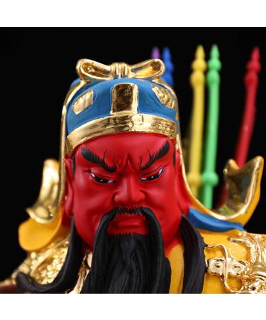 Buddha Statue Lifelike Guan Gong God of Wealth Statue 19-inch Chinese Guan Yun Chang Statue Home Shop Office Lucky Buddha Statue Gift Garden Buddha Statues - Buy Online on GoSupps.com