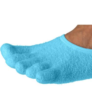 NatraCure 5-Toe Gel Lined Moisturizing Socks with Aloe & Shea | Hydrating Spa Socks for Soft Feet - Men & Women | Large - Buy Online on GoSupps.com