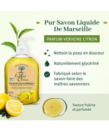  Le Petit Olivier LE PETIT OLIVIER - Pack of 12 - Pure Marseille Liquid Soap - Verbena Lemon Fragrance from the Grasse Region - Gently cleanses the skin - 95% Natural Origin - Made in France - 300 ml - Buy Online on GoSupps.com
