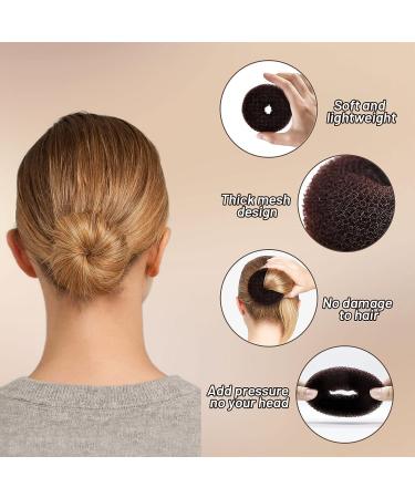 SHURIL Donut Bun Maker Set - 7 PCS Hair Ring Style Doughnut Bun Makers for Women and Kids - Includes Elastic Bands and Hair Pins - Dark Color - Buy Online on GoSupps.com