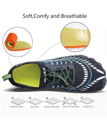 MAYZERO Water Shoes | Swim Surf Beach Pool Shoes | Wide Toe Hiking Aqua Shoes | Winter House Slippers | Blue - Size 11 Women/ 9.5 Men - Buy Online on GoSupps.com