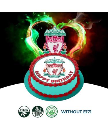 YummyArt Edible Cake Topper - edible cake decorations 20cm diameter edible cake toppers compatible with liverpool cake toppers and decorations edible football cake toppers edible - Buy Online on GoSupps.com