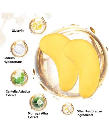 FADVAN Anti Dark Circles Eye Patches 40 Pairs Hydrogel Collagen Eye Patches with Hyaluronic Acid AntiAging Moisturizer Gold NJGold - Buy Online on GoSupps.com
