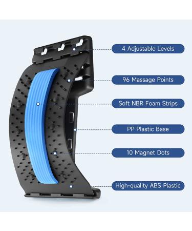 Back Stretcher Back Cracking Device - Back Cracker 4 Levels Spine Board  Back Popper Chiro Board for Lower and Upper Back Pain Relief  Adjustable Lumbar Stretcher  Black Blue - Buy Online on GoSupps.com