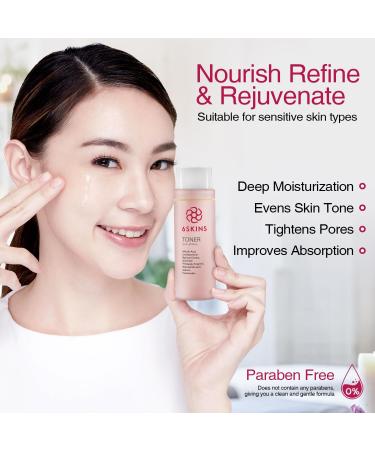 6SKINS Pore Refining Toner for Face with Salicylic Acid (BHA) & Glycolic Acid (AHA) - Hydrating Korean Skin Care Face Toner for Women - Pore Minimizer for Face, Brightens & Moisturizes Skin - 150 ml - Buy Online on GoSupps.com