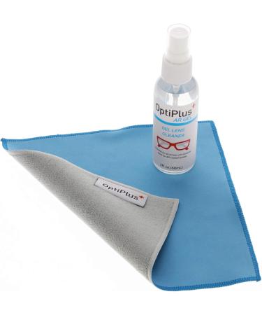 OptiPlus Anti-Reflective Gel Lens Cleaner & Microfiber Cloth | Streak-Free Glasses Cleaner for Crystal Clear Vision - Buy Online on GoSupps.com