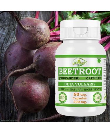 Morsan Nutraveda Beetroot (Beta vulgaris) Capsules - 500mg Beet Root Powder Aids Healthy Circulation & Vitality Non-GMO Beet Root Supplement - 60 Capsules 30-Day Supply (4) - Buy Online on GoSupps.com