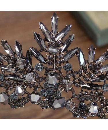 Frcolor Vintage Baroque Crown - 1 Piece Alloy Bridal Jewelry Hair Accessories for Wedding (Black) - Buy Online on GoSupps.com