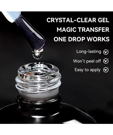 Nail Foil Glue Gel - 8ml Strong Adhesion Transparent Gel Requires a UV Lamp | Ideal for Home Care and Decorative Nail Art - Buy Online on GoSupps.com