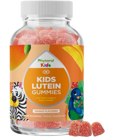 Lutein & Zeaxanthin Eye Vitamins for Kids - Delicious Vegan Eye Health Vitamins Lutein and Zeaxanthin Gummy Vitamins for Kids Eye Care - Lutein Gummies for Vision Clarity and Blue Light Support