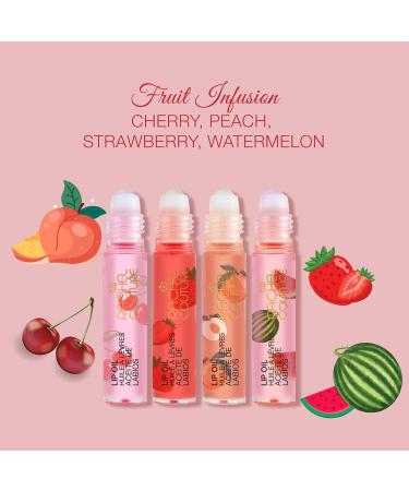Bellapierre Cosmetics 4-Piece Natural Lip Oil Kit | Moisturizing Fruit-Flavored Lip Gloss Set with Rollerball Applicator | Shop Internationally - Buy Online on GoSupps.com