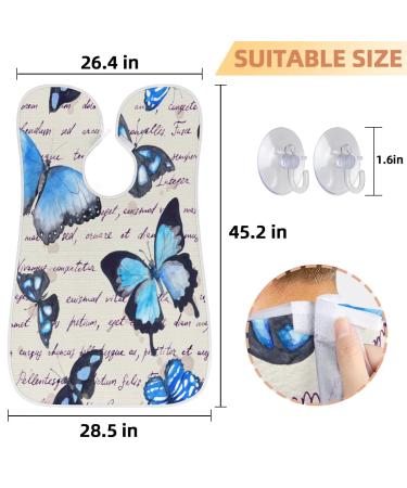 Retro Butterfly Beard Bib Apron | Waterproof Hair Catcher for Men | Non-Stick Grooming Cloth with Suction Cups | Ideal Gift for Shaving & Trimming - Buy Online on GoSupps.com