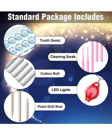 25-Piece Tooth Gem Kit - Fashionable Round Style White Tooth Jewelry Set with Removable Artificial Crystal Ornaments | Reflective Teeth Decoration - Buy Online on GoSupps.com