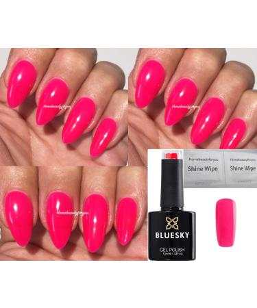 Bluesky GEL NAIL POLISH Bright Pink Dence Hot Lady Nail DC120 UV LED Soak Off 10ml