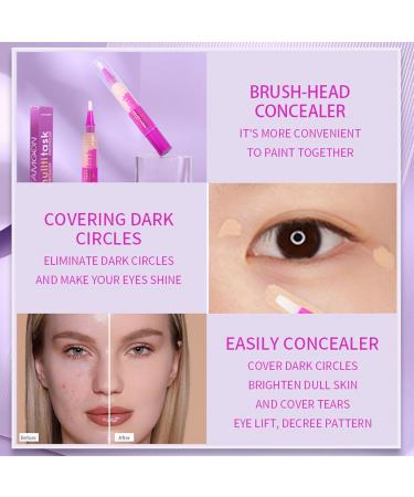 2 Pack Liquid Concealer Pencil Dark Circle Concealer to Hide and Fight Blemishes Waterproof Three-Dimensional Concealer Pen for All Skin Types - Buy Online on GoSupps.com
