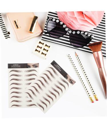 Beavorty 9 Sheets Waterproof Eyebrow Stickers 6d Cosmetic Stencil 21x14.7cm Brown - Buy Online on GoSupps.com