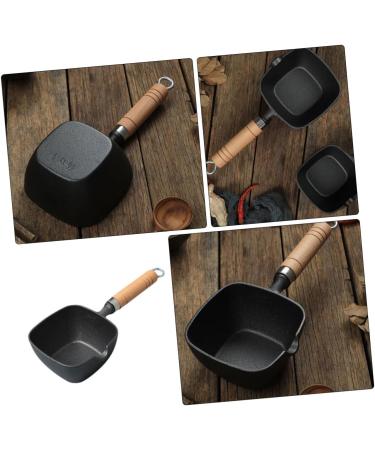 HOMSFOU Non Stick Egg Pan Small Egg Frying Pan Mini Frying Pans Non Stick Egg Frying Pan Steak Frying Pan Butter Heating Pot Butter Melting Pan Fry Pan Wooden Breakfast Plate Non Stick Pan 29.50X13.00X6.70CM - Buy Online on GoSupps.com