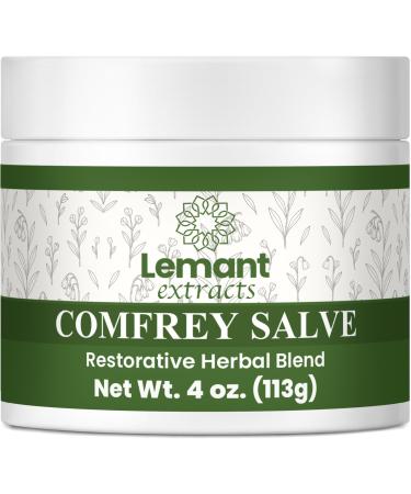 Organic Comfrey Salve for Bone Healing (4 oz) | Natural Herbal Comfrey Cream for Soothing Comfort and Recovery - Infused with Concentrated Comfrey Oil