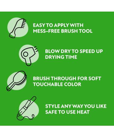 Fun In by Sun In Temporary Hair Color Green - Easy Brush Applicator Washes Out in One Shampoo Gluten-Free Paraben-Free Alcohol-Free Cruelty-Free - Buy Online on GoSupps.com