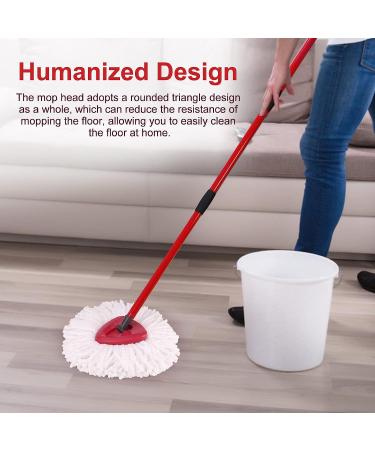 DTOPNIOR Spin Mop Replacement Head - 4 Pack Microfiber Refills for Triangle Spin Mop | Easy Cleaning Floor Mop Head with Rotating Base - White - Buy Online on GoSupps.com