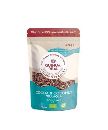 Real quinoa granole with cocoa and coconut gluten free ORGANIC - Quinua Real - 275 g