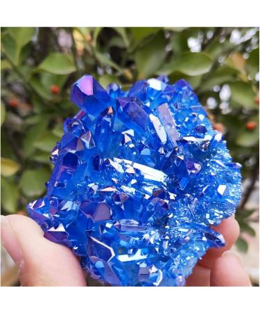 Crystal Cluster Natural Aura Angel Quartz Cluster Titanium Gemstone Cluster Reiki Crystal Cluster - Buy Online on GoSupps.com