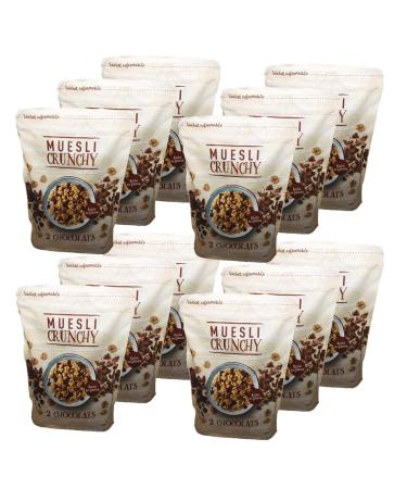 Lot 12x Crunchy muesli with 2 chocolates - 450g pack