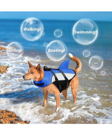 Alagirls Dog Life Jacket | Adjustable Shark-Print Safety Vest for Pets | Ripstop Design for Ultimate Safety - Buy Online on GoSupps.com
