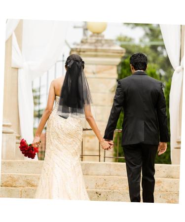 DOITOOL halloween custom veil bridal shower veil bride accessories for bachelorette party halloween wedding veil veil decorations accessories Wedding dress Shawl style satin - Buy Online on GoSupps.com